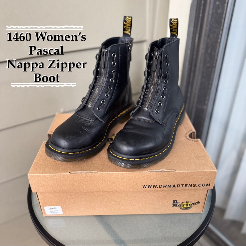 Dr. Martens 1460 Women’s Pascal Nappa Zipper Boot (Black; Size 9)